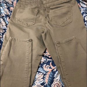 Army green skinny ankle jeans. Worn once